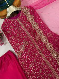 Heavy Embroidered Sharara Suit Set Women Ethnic Wear Designer Pakistani Salwar Kameez With Dupatta Luxury Wedding <b>Party</b> Outfit - Product Image 4