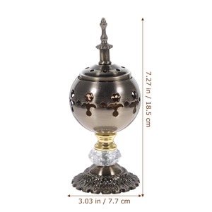 Quemador de incienso aromático indio ecológico de gran venta KW, incensario de carbón Bakhoor con diseño metálico ornamental perforado decorativo - Product Image 3