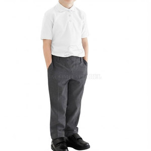 Suministro al por mayor de uniformes escolares para niños con conjunto de camisa y pantalón, en varias tallas y con servicio de logotipo personalizado. - Product Image 3