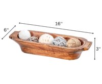 Bol à pâte en bois personnalisé pour la fabrication de bougies, plateau décoratif en bois de manguier fait main de 16 pouces pour la décoration intérieure, fabricant en gros