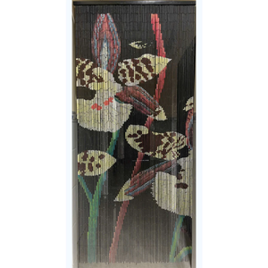 Persianas Verticales Florales de Bambú Hechas a Mano, Biombo Moderno con Cuentas, Filtro de Luz, Divisor de Ventana Corredera Ecológico - Product Image 1