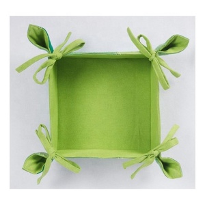 High Quality Washable Foldable Beige Color 100% Organic Cotton Bread <b>Basket</b> Best Selling GOTS Certificate <b>Food</b> Storage <b>Baskets</b> - Product Image 4