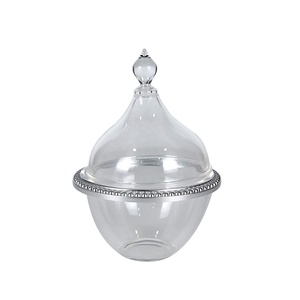 ชามเสิร์ฟขนมทรงกลมอะคริลิคใสและสีเงินทันสมัย พร้อมฝาปิด สำหรับงานปาร์ตี้ - Product Image 2