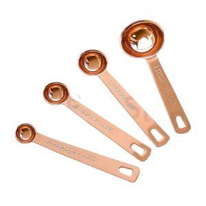 Juego de 2 cucharas medidoras, juego digital, herramienta de metal de cocina, juego de tazas medidoras ovaladas de acero inoxidable a precio mayorista - Product Image 1