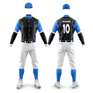 Uniformes de Béisbol Personalizados de Manga Corta, de Poliéster, Secado Rápido, Antibacterianos, Transpirables, Conjuntos Deportivos - Product Image 3