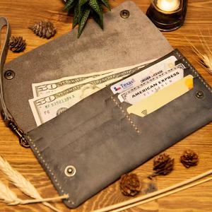 Women's Vintage Luxury Genuine Leather <b>Wallet</b> Designer Long Clutch Fashionable RFID Shoulder Strap <b>Waterproof</b> Large Capacity - Product Image 1