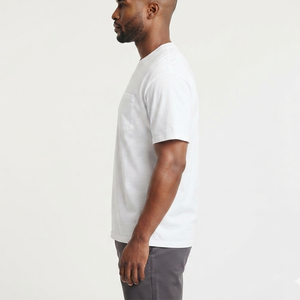 Men's Oversized Stand Collar Short Sleeve Solid Color 100% Cotton <b>T</b>-<b>Shirt</b> Casual Fit Regular Length Tee Chest <b>Pocket</b> - Product Image 6