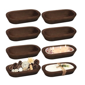 Cuenco de Madera Rústico, Estilo Vintage, de Madera de Paulownia, para Hacer Velas, Decoración del Hogar - Product Image 6