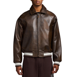 แจ็คเก็ตหนังเคลือบคุณภาพพรีเมียมสำหรับผู้ชาย บริการ OEM กันน้ำ กันลม ระบายอากาศได้ดี แบบกลับด้านได้ สไตล์ไฮสตรีท - Product Image 2