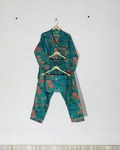 Ensemble de vêtements de nuit artisanaux pour femmes, prêt à offrir, imprimé à la main, ensemble de pyjama pour femmes, prix de gros - Product Image 5