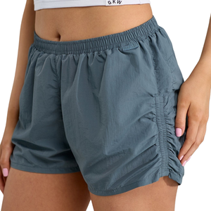 Shorts Azules con Volantes para Mujer, Corte Holgado, Transpirables, Shorts de Verano Casuales, Ropa de Playa, Ropa Informal - Product Image 6