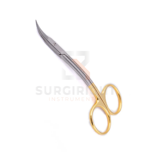Ciseaux courbés La Grange, lame semi-affûtée TC, certifiés CE, en acier inoxydable, usage chirurgical et dentaire, classe I, norme de sécurité MOL - Product Image 2