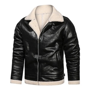 Chaqueta de cuero de invierno para hombre, prendas de vestir exteriores de gran tamaño, abrigos informales de alta calidad, ropa para hombre, chaquetas de piel para motocicleta - Product Image 4