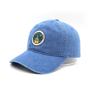 Cheap Price Eco Friendly Cotton Denim High Quality Adjustable Panel Common Baseball <b>Hats</b> Sporty Unisex Bulk Orders Competitive - Product Image 2
