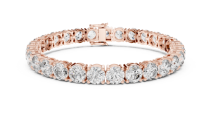 LUXURY LAB GROWN ROUND CUT DIAMOND BRACELET SET IN 18KT SOLID <b>YELLOW</b> GOLD DAILY OFFICE WEAR WEDDING ENGAGEMENT FOR WOMEN & MEN - Product Image 4