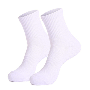 Chaussettes de sport épaisses en coton respirant et écologique, anti-bactériennes, avec logo jacquard, marque privée, pour la gym, la course et les sports - Product Image 4