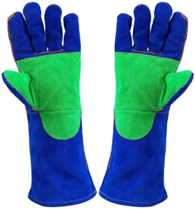 Guantes de Seguridad de Cuero para Soldadura Industrial y de Construcción, Resistentes a Vibraciones y Calor, de Alto Rendimiento - Product Image 3