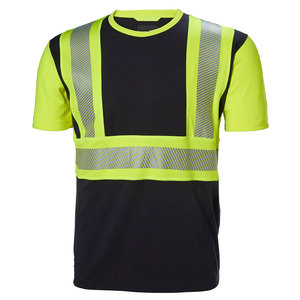 เสื้อยืดสะท้อนแสงสำหรับงานก่อสร้างผู้ชาย มองเห็นได้ชัดเจน พร้อมสกรีนโลโก้ตามสั่ง ผ้าฝ้าย 100% เสื้อยืดนิรภัยสำหรับทำงาน - Product Image 5