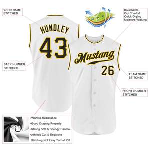 Uniforme de Béisbol sin Mangas de Primera Calidad, Tela Interlock, Logotipo Personalizado, Nombre del Patrocinador, Número, Ropa de Equipo Personalizada, Fábrica Mayorista - Product Image 3