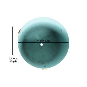 Macetero Metálico Azul Wonderland con Soporte de Madera, Maceta Decorativa Moderna, Elegante Soporte para Plantas de Interior, Jardín Contemporáneo - Product Image 3