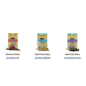 Zeal Wild Caught Naturals (125g Pouch) Cat & Dog <b>Treat</b> Hoki Fish Cubes - Product Image 1