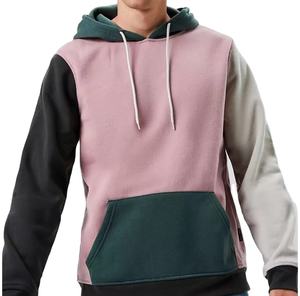 Sweat à capuche pull-over pour hommes de meilleure qualité avec poche kangourou Design bicolore tissu éponge français approvisionnement en gros motif 3D - Product Image 2