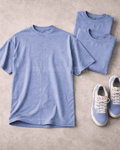 T-shirt homme de haute qualité, effet délavé, confectionné en coton respirant, coutures durables et look vintage élégant. - Product Image 2