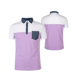 เสื้อโปโลผู้ชายสั่งทำขายส่ง ผ้าลาเวนเดอร์ ระบายอากาศได้ดี แขนสั้น สวมใส่สบาย พรีเมียม สำหรับกอล์ฟ ดีไซน์กระเป๋าผ้าเดนิม บริการ OEM - Product Image 1