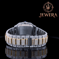 Reloj de Lujo de Acero Inoxidable Plateado de Alta Calidad en Oferta, con Esfera de Cristal y Diamantes Mossinate para la Elegancia Diaria