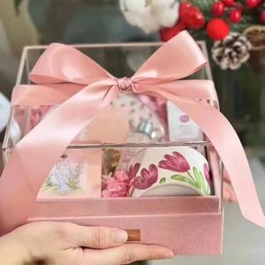 Factory Custom Luxury Transparent Acrylic with Hand Gift <b>Candy</b> <b>Box</b> clear Storage Acrylic Gift <b>Box</b> Acrylic Boxes - Product Image 2