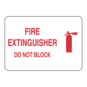 Señal de Prohibido Bloquear Extintores Brady para Áreas de Seguridad Interiores y Exteriores - Product Image 2