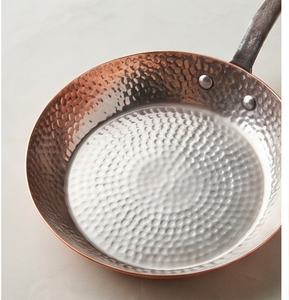 Handmade Copper Frying <b>Pan</b> With Stainless Steel <b>Handle</b> Minimalist Design No Coating For Gas Use And Induction Cooker Use - Product Image 3