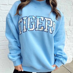 Arkansas Premium <b>Mock</b> <b>Neck</b> Cotton Fleece Sweatshirt Women Men Ladies Unisex Letter Applique Polka Dot Gingham Patch Fashion - Product Image 4