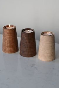 Modern Wooden <b>Candle</b> Stand <b>Set</b> Handmade Natural Wood Pillar <b>Candle</b> Holder Decorative Home Living Room Wedding Table Centerpiece - Product Image 1