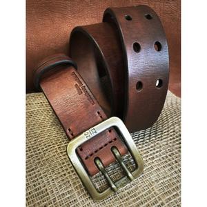 Ceintures et accessoires de qualité supérieure, ceinture en cuir véritable à 100 %, impression de logo personnalisée, ceintures en cuir de la plus haute qualité en provenance d'Inde - Product Image 3