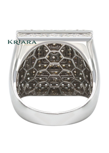 Anillo de Diamantes de Plata 925 de Lujo con Diseño Plateado, Diamantes Cultivados en Laboratorio con Corte Brillante Redondo, Unisex, para Uso Diario - Product Image 4