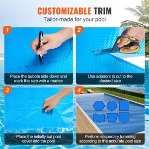Copertura Solare Rettangolare per Piscina Interrata 32 x 16 piedi, Spessore 16 Mil, Telo Solare Rettangolare 32 x 16 piedi - Product Image 3