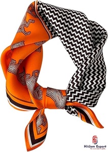High Quality Premium Printed Short <b>Scarf</b> Fabric White Label Service OEM ODM Textile Manufacturer Custom Fabric Products Export - Product Image 2