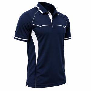 Camiseta de Manga Corta para Hombre, Color Personalizado, Poliéster/Algodón Sólido, Transpirable, Tejido de Punto, Secado Rápido, Diseño Deportivo, Corte Regular, Premium - Product Image 2
