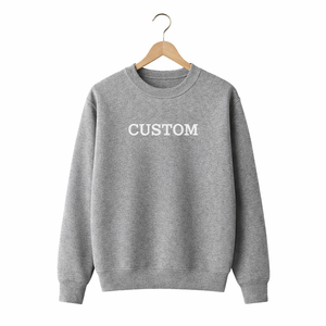 Sudadera Personalizable para Hombre, Cuello Redondo, Felpa Suave de Algodón, Sudadera Lisa para Imprimir Logotipo, Ropa al por Mayor OEM - Product Image 2