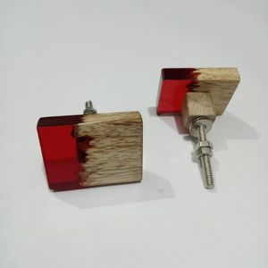 Boutons de commode en résine de bois de manguier faits à la main de haute qualité à la mode boutons de tiroir en résine de Lucite acrylique pour armoires de cuisine pour la maison - Product Image 3