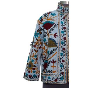 Blouson Bomber à Motif Floral Vintage, Broderie Machine, Design Dessiné à la Main, Écologique, Respirant, Séchage Rapide, Col en V - Product Image 2