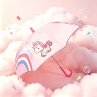 Nouveau Parapluie Transparent pour Enfants Motif Chiot Mignon, Parapluie Dôme Style Ins pour Filles