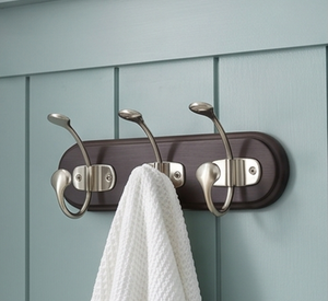 Modern Wall Mounted Metal <b>Hook</b> Rack 3 <b>Hooks</b> Anti Rust Design For Clothing Storage Elegant Home Decor - Product Image 2