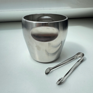 Vintage French Solid Stainless Steel Reims Champagne <b>Ice</b> Bucket Antique Silver Finishing Heavy French <b>Ice</b> Bucket Beverage Supply - Product Image 3