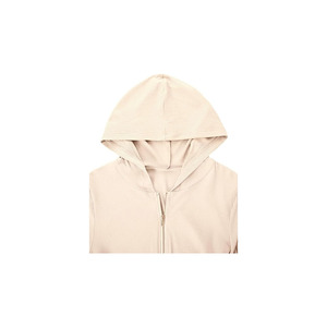 Ladies <b>Cropped</b> <b>Zip</b> Hoodie Rib Knit Slim Fit Long Sleeve Fashion Casual Top for women - Product Image 4