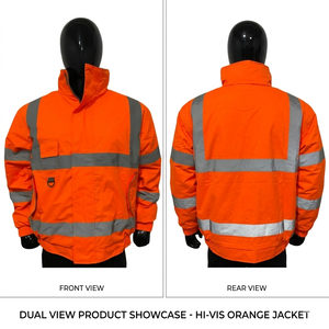 Veste de sécurité réfléchissante haute visibilité ANSI Classe 2, LED clignotante, imperméable, respirante, col montant, vêtements de travail d'hiver - Product Image 3