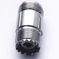 Adaptateur coaxial RF durable N femelle vers UHF femelle, connecteur industriel nickelé