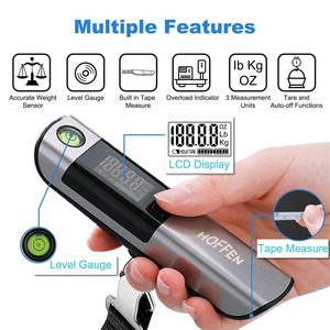 Balance numérique portable électronique de 50 kg à suspendre, alimentée par batterie, avec revêtement en acier inoxydable pour bagages et sacs - Product Image 4