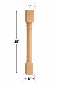 Heavy-Duty <b>Round</b> Wood <b>Table</b> Legs for Kitchen Cabinet Outdoor & Living Room Furniture-Strong Support Posts - Product Image 2